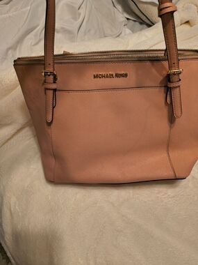 Michael Kors Pink Leather Tote Bag